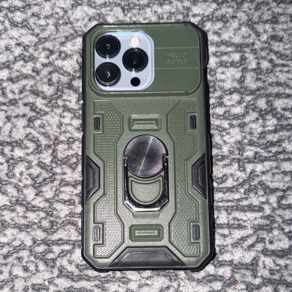 Rugged Green and Black Phone Case